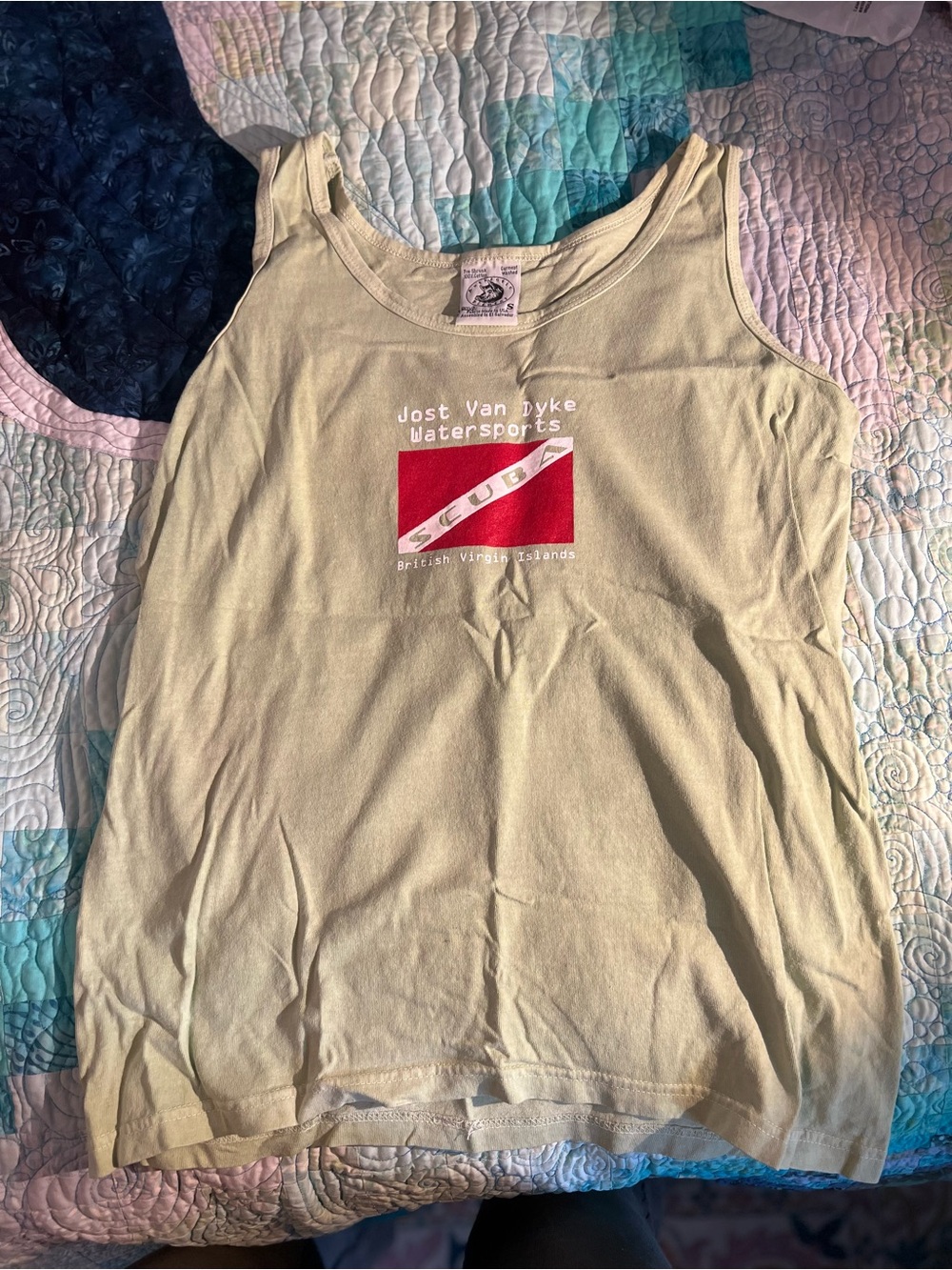 Tank Top - light green- from Jost Van Dyke in the BVIs